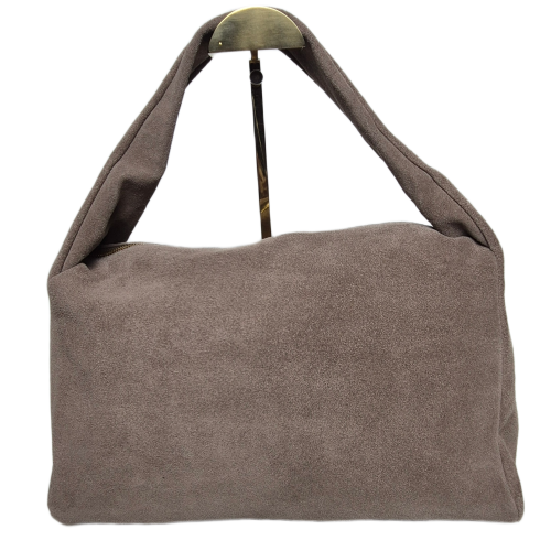 Borse in Pelle włoska torebka damska zamszowa hobo bag beżowa taupe brązowa skóra naturalna zamszowa torebka worek beżowy pojemna