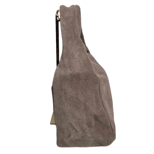 Borse in Pelle włoska torebka damska zamszowa hobo bag beżowa taupe brązowa skóra naturalna zamszowa torebka worek beżowy pojemna