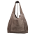 Laura Biaggi duża pojemna torebka shopper zamszowa beżowa taupe skóra naturalna zamszowa włoska torebka shopper worek TS107-75