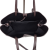 Laura Biaggi torebka damska typu shopper z napami skóra naturalna brązowa czekoladowa elegancka włoska torebka mini shopper z kosmetyczką rozpinana do pracy na co dzień TS112-14