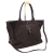 Borse in Pelle zamszowa torebka shopper skóra naturalna brązowa czekoladowa choco elegancka włoska torebka zamszowa typu shopper
