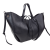 Laura Biaggi torebka damska typu shopper z napami skóra naturalna czarna elegancka włoska torebka mini shopper rozpinana do pracy na co dzień TS112-14