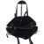 Laura Biaggi torebka damska typu shopper z napami skóra naturalna czarna elegancka włoska torebka mini shopper rozpinana do pracy na co dzień TS112-14