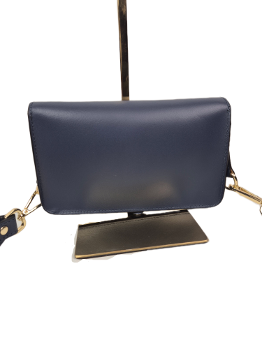 Mała skórzana licowa granatowa listonoszka saszetka crossbody 4.png