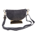 Borse in Pelle, mała nerka zamszowa szara grafitowa skóra naturalna zamszowa mała włoska torebka damska listonoszka crossbody TS13-812c