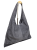 Borse in Pelle włoska torebka hobo bag worek skóra naturalna zamszowa szary
