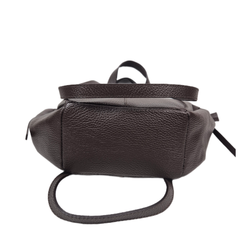 Laura Biaggi włoska torebka damska mini shopper czekoladowa brązowa skóra naturalna włoska shopperka TS98-141
