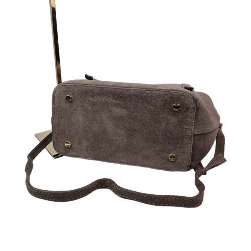 Borse in Pelle zamszowa torebka shopper skóra naturalna beżowa taupe brązowa włoska torebka damska TS112-41