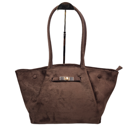 Gallantry Paris torebka shopper ekozamsz brązowa torebka shopperka skóra ekologiczna zamszowa na co dzień do pracy KJ-62082-3
