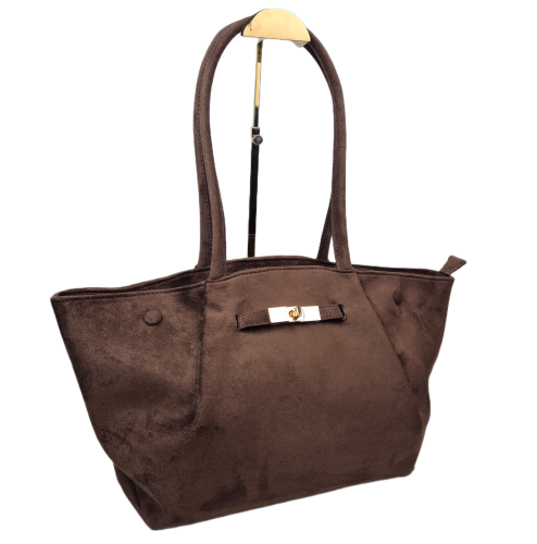 Gallantry Paris torebka shopper ekozamsz brązowa torebka shopperka skóra ekologiczna zamszowa na co dzień do pracy KJ-62082-3