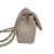 Laura Biaggi mała torebka listonoszka pikowana skórzana z łańcuszkiem elegancka crossbody beżowa skóra naturalna licowa