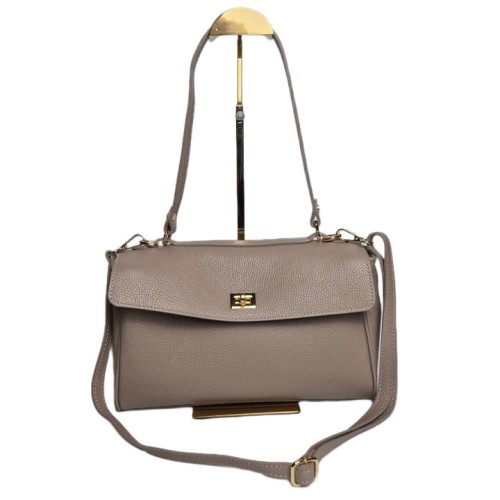 Borse in Pelle torebka damska skórzana listonoszka na ramię skóra naturalna licowa z paskiem crossbody włoska pojemna