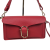 Borse in Pelle skórzana torebka damska na ramię czerwona z klamrą złote detale pojemna elegancka crossbody włoska skóra naturalna licowa