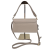 Laura Biaggi skórzana torebka na ramię beżowa damska ciemny beż elegancka z klamrą crossbody z paskiem skóra naturalna licowa