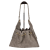 Laura Biaggi torebka worek hobo bag taupe złote łańcuszki skóra naturalna zamszowa z kieszeniami elegancka