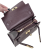 Vera Pelle mała skórzana torebka damska kuferek bordowa burgundowa pojemna z paskiem crossbody włoska skóra naturalna licowa elegancka