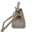 Laura Biaggi skórzana torebka kuferek listonoszka z paskiem crossbody beżowa crossbody pojemna skóra naturalna licowa włoska elegancka