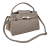 Laura Biaggi skórzana torebka kuferek listonoszka z paskiem crossbody beżowa crossbody pojemna skóra naturalna licowa włoska elegancka