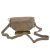 Laura Biaggi mała nerka listonoszka skórzana zamszowa elegancka crossbody skóra naturalna beż