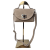 Borse in Pelle mała beżowa skórzana torebka listonoszka z paskiem crossbody włoska z bambusem pojemna skóra naturalna zamsz