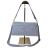 Borse in Pelle torebka listonoszka skórzana zamszowa skóra naturalna włoska niebieska błękitna baby blue z klamrą 2 paski crossbody