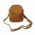 Laura Biaggi mała zamszowa torebka damska skórzana skóra naturalna włoska pojemna na codzień casual crossbody z paskiem ruda camel cynamonowa