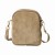 Laura Biaggi mała zamszowa torebka damska skórzana skóra naturalna włoska pojemna na codzień casual crossbody z paskiem brązowa beżowa mocha mokka
