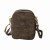 Mała brązowa skórzana zamszowa brązowa torebka rowerówka damska czekoladowa crossbody z paskiem na codzień