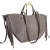 Borse in Pelle duża beżowa torebka shopper zamszowa z frędzlami skóra naturalna boho włoska pojemna shopperka zamszowa taupe