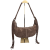 Borse in Pelle włoska torebka zamszowa typu banan zamszowa beżowa taupe skóra naturalna torebka hobo bag z frędzlami stylowy banan boho
