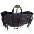 Borse in Pelle duża czarna włoska torebka shopper z frędzlami skóra naturalna boho włoska pojemna shopperka licowa czarna
