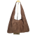 Borse in Pelle włoska torebka hobo bag worek skóra naturalna zamszowa brązowa skórzany worek zamszowy