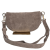 Laura Biaggi, duża zamszowa nerka skórzana beżowa taupe skóra naturalna zamszowa włoska torebka damska listonoszka crossbody TS04-505