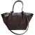 Laura Biaggi torebka damska typu shopper zamszowa brązowa czekoladowa skóra naturalna elegancka włoska torebka zamszowa typu shopper pojemna do pracy na co dzień TS66-6676