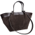 Laura Biaggi torebka damska typu shopper zamszowa brązowa czekoladowa skóra naturalna elegancka włoska torebka zamszowa typu shopper pojemna do pracy na co dzień TS66-6676